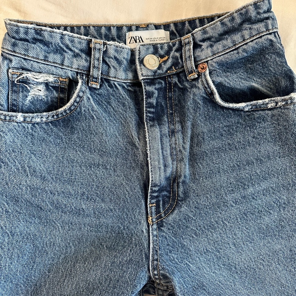Zara high rise wide leg jeans
